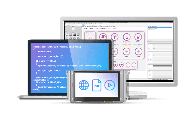HYBRID HMI, a development environment that can be freely selected for dedicated or general use.